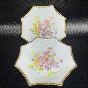 ROYAL STANDARD LORRAINE PEAKED Fine Bone China Dish Small Plates Set 2 England